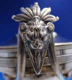Gorham Sterling Silver Vegetable Bowl Covered with 3-D Bull Finial Lions (#8778)