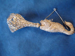 Sterling Filigree Tussie Mussie Posey Posy Holder with Fish Handle (#J1235)