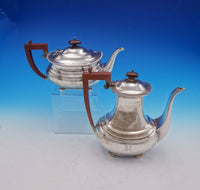 Adie Brothers English Sterling Silver Tea Set 7pc w/Tray George II Style (#3418)