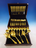 Francis I Gold by Reed and Barton Sterling Silver Flatware Service Set 64 Pcs
