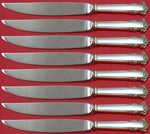 English Shell by Lunt Sterling Silver Steak Knife Set 8pc Not Serrated Custom