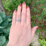 Platinum 1.03 Carat Ceylon Blue Genuine Natural Sapphire Solitaire Ring (#J7319)