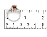 18k White Gold 3.53 Carat Spessartine Genuine Natural Garnet Ring 5.75 (#J7413)