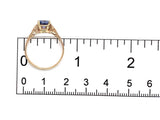 14k Yellow Gold 1.06 Carat Genuine Natural Ceylon Blue Sapphire Ring (#J7317)