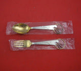 Christmas by A. Michelsen Sterling Silver Fork and Spoon Set 2pc 1933 Match Girl