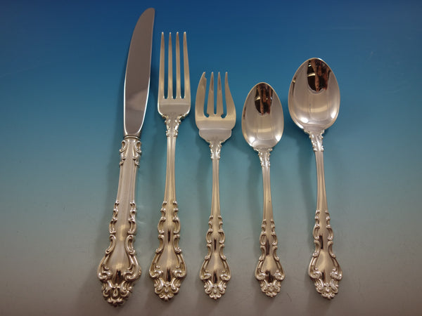 Spanish Baroque Reed & Barton Sterling Silver Flatware Set Service 64 PC Dinner