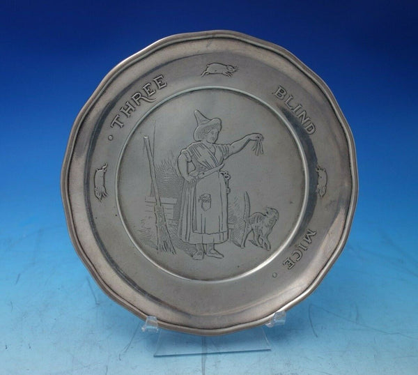 Nursery Rhyme by Tiffany and Co Sterling Silver Child's Plate Mice #229 (#5572)