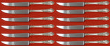 American Victorian by Lunt Sterling Silver Steak Knife Custom Set 12 pcs 8 1/2"