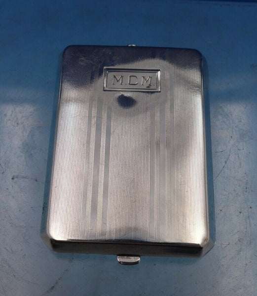 Art Mfg Co Sterling Silver Compact for Chatelaine #55 Vertical Lines (#6730)