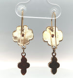 Genuine Natural Bohemian Garnet Drop Dangle Earrings w/ 14k Gold Wires (#J6480)