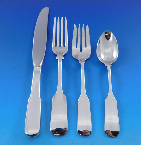 Old English Tipt by Gorham Sterling Silver Flatware Set for 12 Service 49 pieces