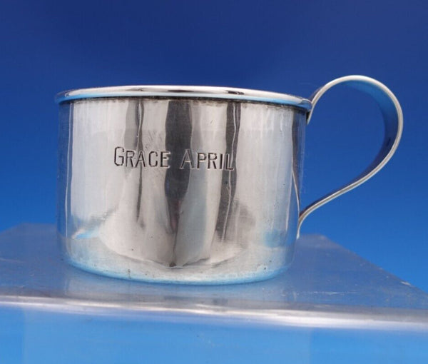 Kalo Sterling Silver Baby Cup w/ Engraving "Grace April" 2 1/4" x 3 3/4" (#8183)