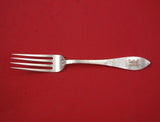 Antique Hammered by Shreve Sterling Silver Tea Fork Applied Monogram "W" 6 1/4"