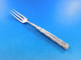 Lap Over Edge Acid Etched by Tiffany Sterling Fruit Fork HHAS Leaves Flower 7"