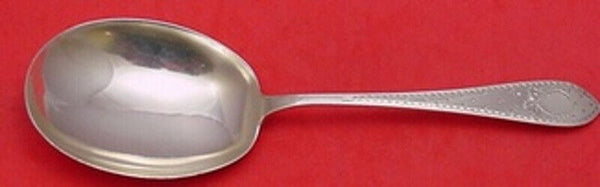 Colonial A Engraved by Whiting Sterling Silver Berry Spoon Large 9 1/8"
