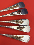 Applied Mixed Metals by Gorham Sterling Silver Escargot Fork GW Set 10 - 5 7/8"