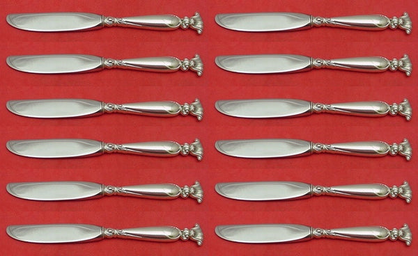 Romance of the Sea by Wallace Sterling Silver Butter Spreader HH Mod Set 12 pcs