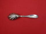 Flora by Shiebler Sterling Silver Sugar Spoon shell bowl w/pansy #10  5 7/8"