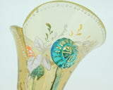 Art Glass Tussie Mussie Posey Posy Holder Vase Insert Painted Flower (#J1264)