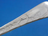 Lap Over Edge Acid Etched by Tiffany Sterling Waffle Server with Birds 8 3/4"