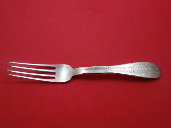 Lap Over Acid Etched by Tiffany & Co. Sterling Silver Dinner Fork w/Birds 8"