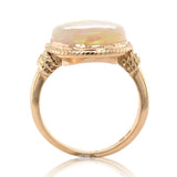 14k Yellow Gold Large 7 Carat Genuine Natural Australian Opal Ring (#J6785)