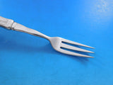Lap Over Acid Etched by Tiffany Sterling Silver Fruit Fork HH AS Foliage 7"