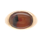 14k Yellow Gold Men's Genuine Natural Agate Ring Size 6.75 Jewelry (#J7244)