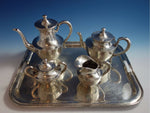 Heather Mexican Mexico Sterling Silver Tea Set 4pc with Tray (#1795)