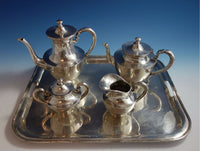 Heather Mexican Mexico Sterling Silver Tea Set 4pc with Tray (#1795)