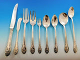 Rosemont by Gorham Silverplate Flatware Set Service 114 pc Huge Circa 1930 Roses