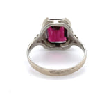 10k White Gold 3.90ct Genuine Natural Rhodolite Garnet Ring Size 8.25 (#J6385)