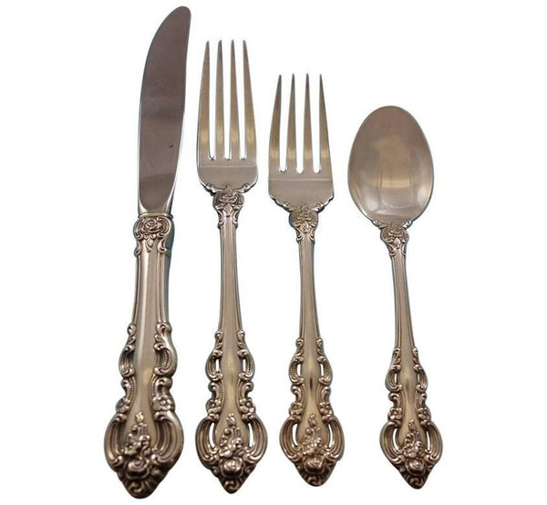 El Grandee by Towle Sterling Silver Flatware Set For 12 Service 56 Pieces