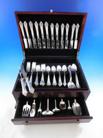 Orleans by Lunt Sterling Silver Flatware Set for 12 Service 82 pieces Scarce
