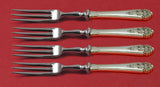 Queen's Lace by International Sterling Silver Fruit Fork Set 4pc Custom Made 6"