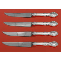 King Edward by Gorham Sterling Silver Steak Knife Set 4pc Texas Sized Custom