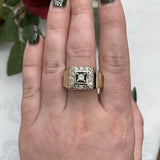 10k Yellow Gold Genuine Natural Diamond Men's Ring Size 13.25 Jewelry (#J7494)