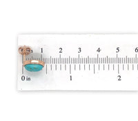 14k Rose Gold Genuine Kingman Turquoise Stud Earrings 4.24 Carat TW (#J7142)