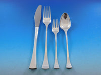 Kristine by Hans Hansen Danish Sterling Silver Flatware Set for 6 Service 37 pc