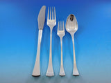Kristine by Hans Hansen Danish Sterling Silver Flatware Set for 6 Service 37 pc