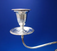 English Georgian Silver on Copper Candelabra Pair 15" x 15" (#5946)