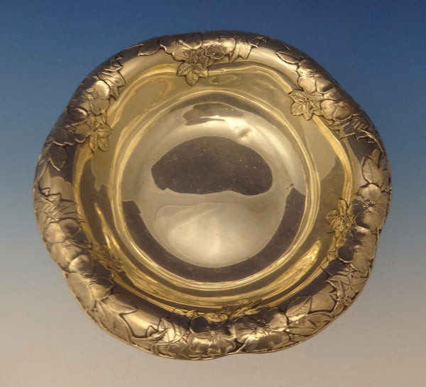 Tiffany & Co. Sterling Silver Bowl with Acid-Etched Flowers 9" Diameter (#0666)