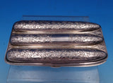 Japanese Sterling Silver Cigar Case Bright-Cut 5 5/8" x 3 1/4" x 7/8" (#8310)
