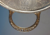 Sheffield Silverplate Tea Tray Gallery Style 2 1/2" x 22" x 12" (#2041)