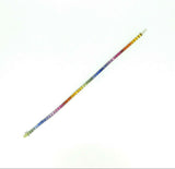 14k White Gold 8.70 Carat Genuine Natural Rainbow Sapphire Bracelet (#J4440)