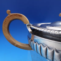 James Parkes and Co English Estate Sterling Silver Tea Pot w/ Wood Handle #8445