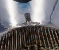 Sterling Silver Bowl Shell Shaped with Applied Feet 2" Tall x 9 1/2" (#3836)