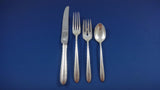 Silver Flutes by Towle Sterling Silver Flatware Set For 12 Service 76 Pieces