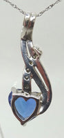 14k Gold 3.10ct Genuine Natural Tanzanite Heart Pendant with Diamonds (#J672)