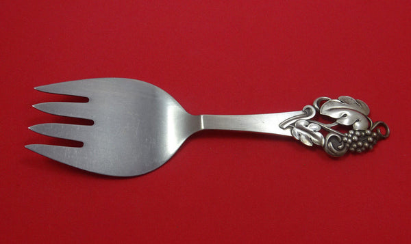 Cohr Sterling Silver Fish Serving Fork with Grapes 7 3/4" Serving Heirloom